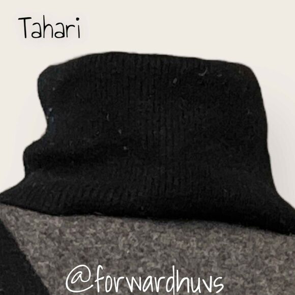 Tahari Wool Blend Poncho Sweater with Cowl Neck Size Small - Picture 3 of 12